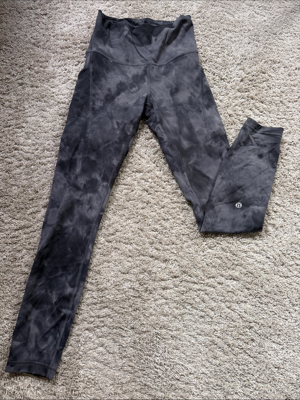 lululemon athletica Black Tie-Dye High-Rise Leggings